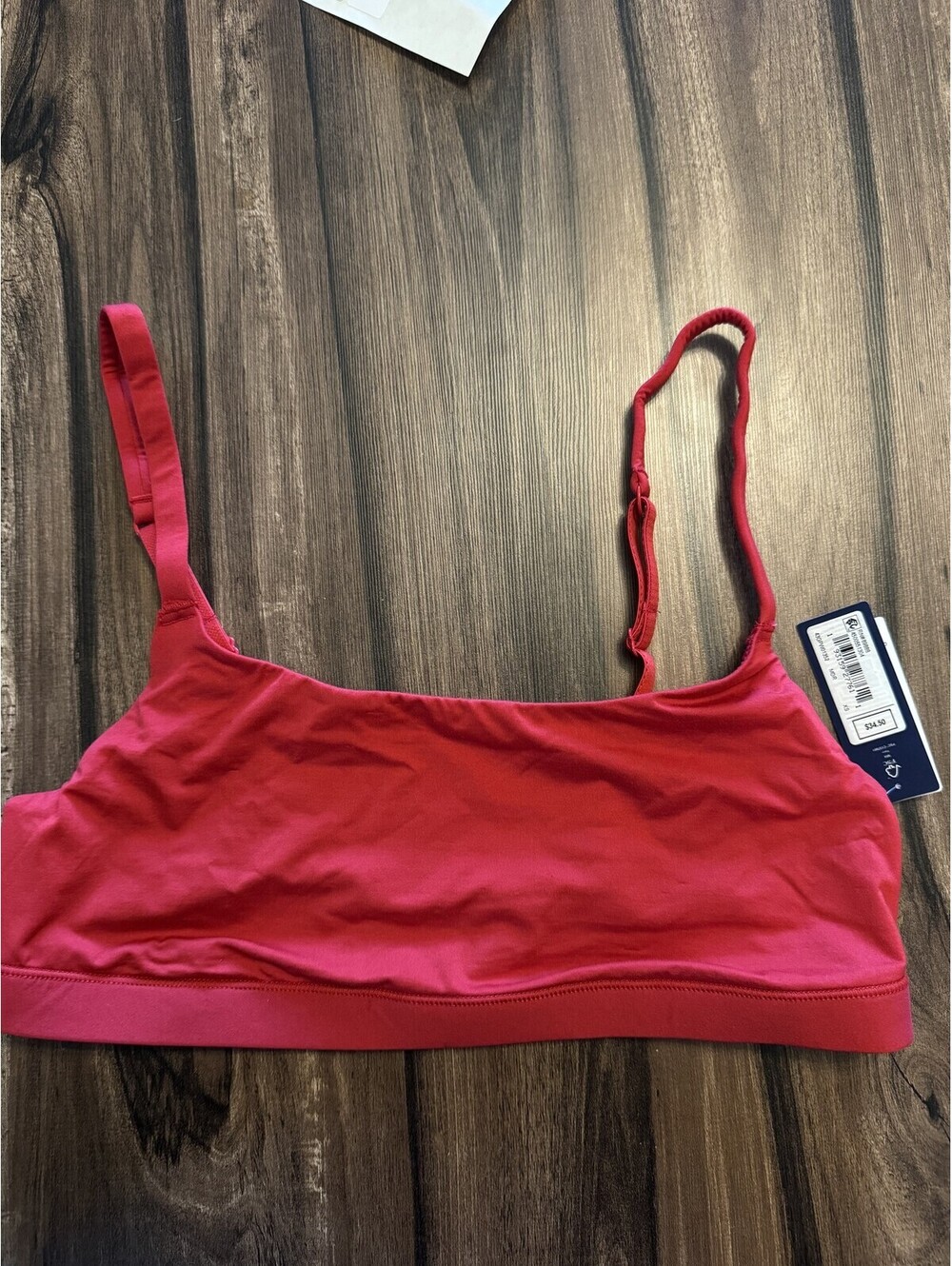 Gap Cotton Rib Bralette Red Women Size XS NWT